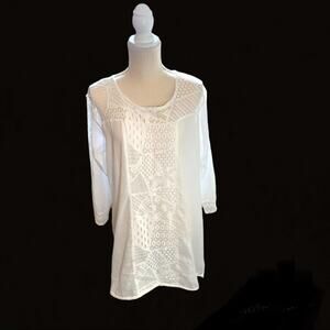 Anandas Collection Open Knit Tunic Size Medium